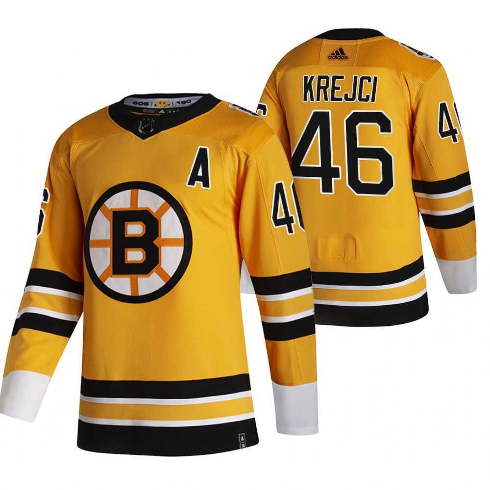 Boston Bruins 46 David Krejci Yellow Adidas 2020-21 Reverse Retro Alternate Jersey Dzhi,We sell and wholesale Boston Bruins 46 David Krejci Yellow Adidas 2020-21 Reverse Retro Alternate Jersey Dzhi on line form chian!